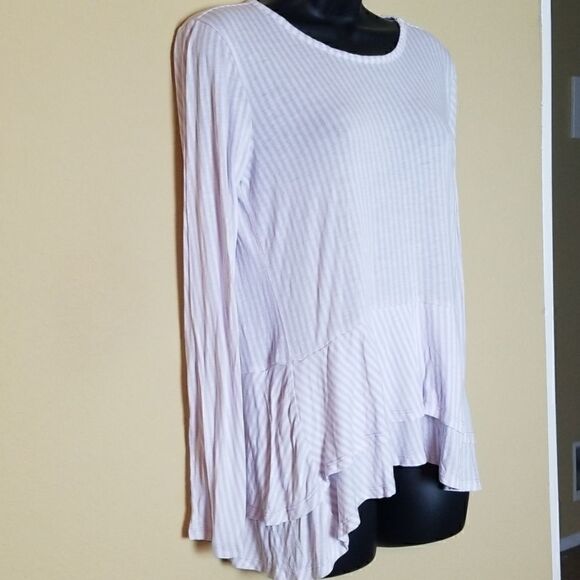 Michael Kors Striped Peplum Top - Picture 2 of 8